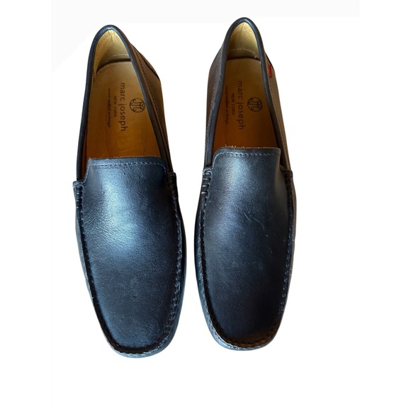 NEW Marc Joseph‎ NY Watson Ave Shoes  Size 10.5 Black Leather Driving Loafers